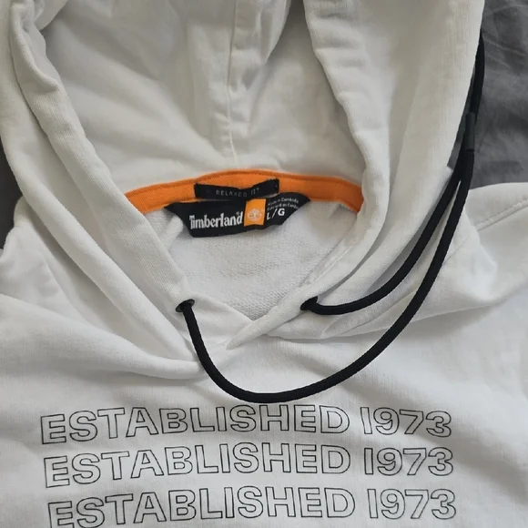 Timberland White Hoodie Sweater - Picture 2 of 5